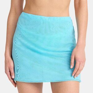 No Boundaries Mesh Cover Up Skirt XXL 20 Blue Swim Beach Mini Pull On